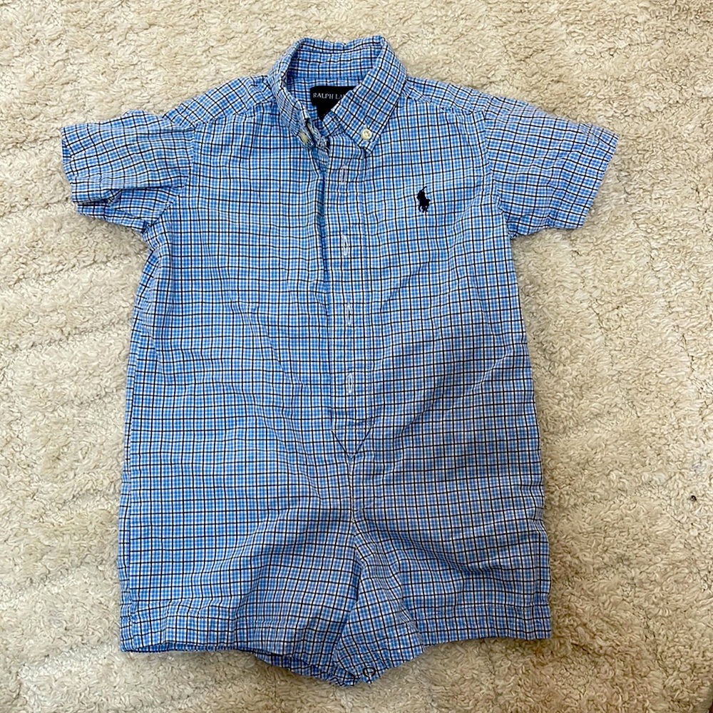 Ralph Lauren button-up outfit for boys, 6-12mo.